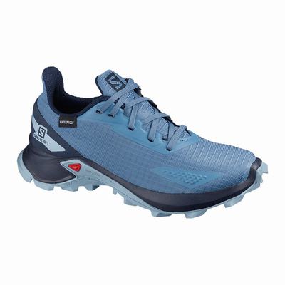 Gyerek Salomon ALPHACROSS BLAST CLIMASALOMON™ WATERPROOF Terepfutó Cipő SA0241879 Kék/Sötétkék